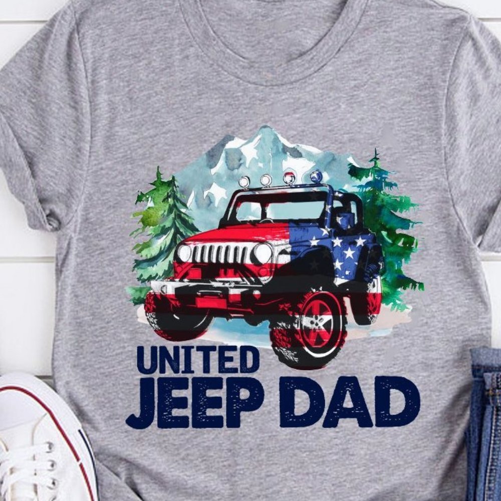 United Jeep Dad T shirts, Jeep American Shirt, Gifts For Jeep Lovers